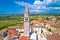 Istria. Town of Visnjan on green istrian hill aerial view