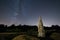 Itaida menhir and Milky Way in Entzia