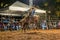 Itaja, Goias, Brazil - 04 22 2023: rodeo event in the horse riding modality