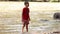 Itaja, Goias, Brazil - 05 28 2023: Happy boy playfully in the water