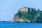 italain island procida is famous for its colorful houses and ancient fortress overlooking whole bay of naples....IMAGE