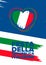 Italia. Festa della Repubblica Italiana. Text in italian: Italian Republic Day. Happy national holiday