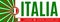 Italia Italy Patriotic Banner design, typographic vector illustration