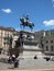 Italia. Torino. the equestrian statue of Charles Albert of Savoy