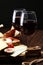 Italian antipasti wine snacks set. Cheese variety, Mediterranean