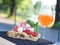 Italian Aperitivo food and spritz