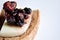 Italian appetizer: cheese and fruit chutney