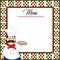 Italian Background Menu with red, green, white checkered border and a little Chef holding Pizza
