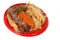 Italian beef and sausage combo with fries