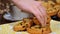 Italian biscotti cookies with a cup of coffee