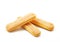 Italian biscuits savoyard on white background