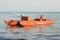 Italian boat rescue lifeguard, Rescue = Salvataggio