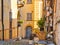 Italian breads at the entrance of a bakery in the town of Orta San Giulio at Lake Orta Italy