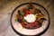 Italian burrata with grilled vegetables