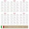 Italian calendar 2019-2024