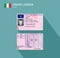 Italian car driver license identification design template.