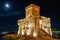 The italian castle on sea by night, Rapallo, Italy