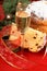 Italian Christmas with spumante and panettone