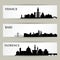 Italian cities skylines - vector illustration