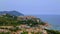 Italian city of Imperia at the Mediterranian sea