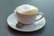 Italian coffee capuccino with foaming milk