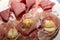 Italian cold-cuts and sausage platter