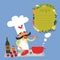 Italian cook illustration-recipe design