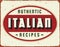 Italian Cooking Vintage Tin Sign