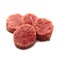 Italian cotechino sausage in white background