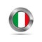 Italian country flag icon in the form of a circle button vector