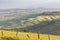 Italian countryside with fields and valleys