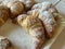 Italian croissants with powdered sugar.