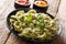 Italian cuisine authentic recipe spinach green cappelletti, ravioli, tortellini with meat and parmesan cheese, basil served with