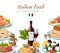 Italian cuisine food background