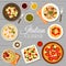 Italian cuisine food menu cover page template