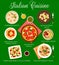 Italian cuisine food menu page design template