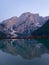 Italian Dolomites, Beautiful lake in the italian alps, Lago di Braies