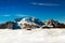 Italian Dolomiti - Marmolada peak emerges from the clouds