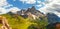 Italian Dolomiti - panoramic view of high mountains