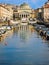 Italian dome church on boat port