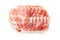 Italian dried ham. Coppa Stagionata isolated on white background