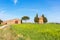 Italian farmhouse at a field