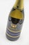 Italian Filipetti Pinot Chardonnay spumante wine bottle closeup against white