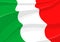 Italian flag background in 3d style