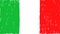 Italian flag hand drawn animated