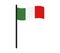 Italian flag icon illustrated