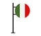 Italian flag icon illustrated