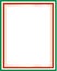 Italian flag symbols border design template vector image