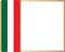 Italian flag symbols frame border blank design template vector image