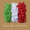 Italian flag and text festa del tricolore
